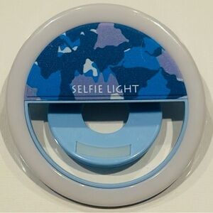 Blue Camo Selfie Light Clip - Micro USB plug needed to operate!